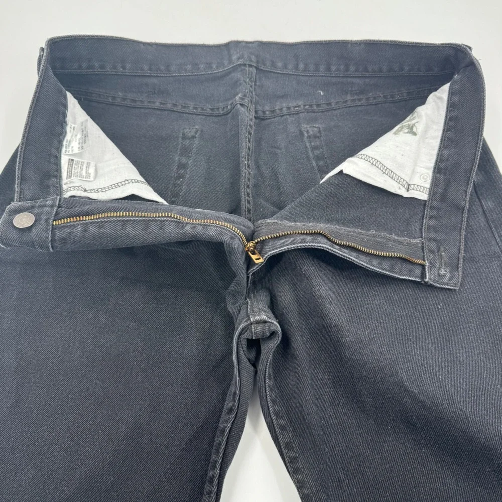 Levi's 505 Black Denim Jeans Classic Fit‎ Everyday Wear Pants 40 x 32